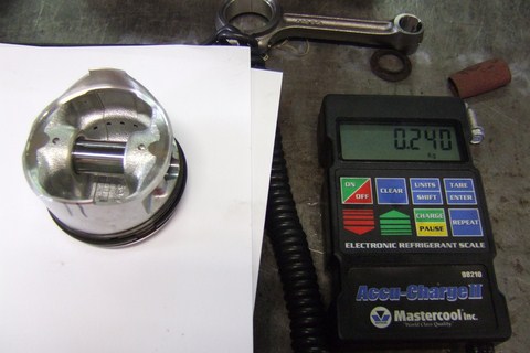 mise au poids piston